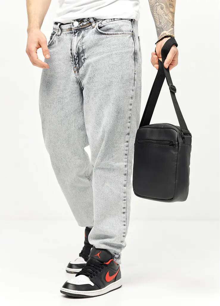 Чоловіча сумка месенджер Sambag Makros чорна 23 × 19 × 7 см (70278001m) - фото 7