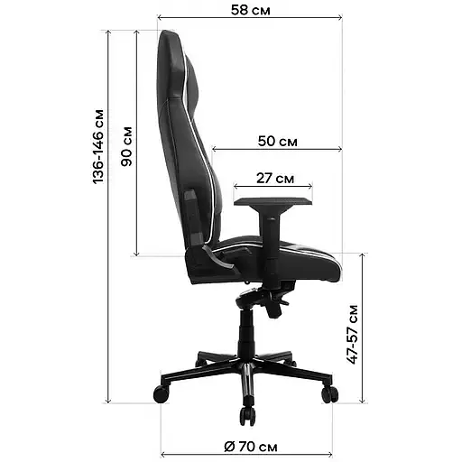 Геймерское кресло GT Racer (X-8007 Fabric Dark Gray XL) - фото 3