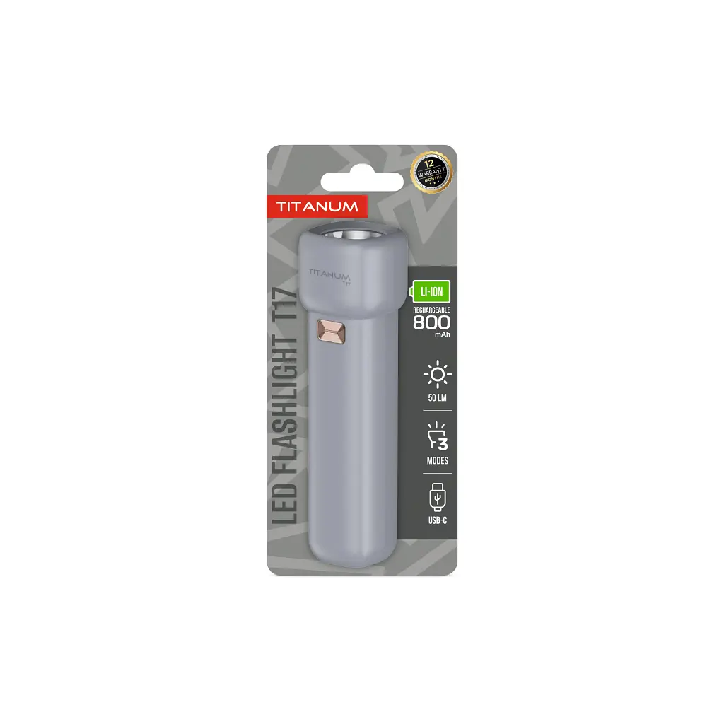 Ліхтар TITANUM 50Lm Gray (TLF-T17)
