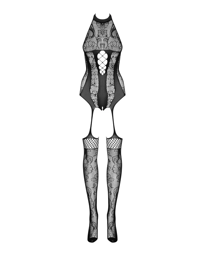 Комбинезон Obsessive Bodystocking F240 S/M/L черный - фото 5