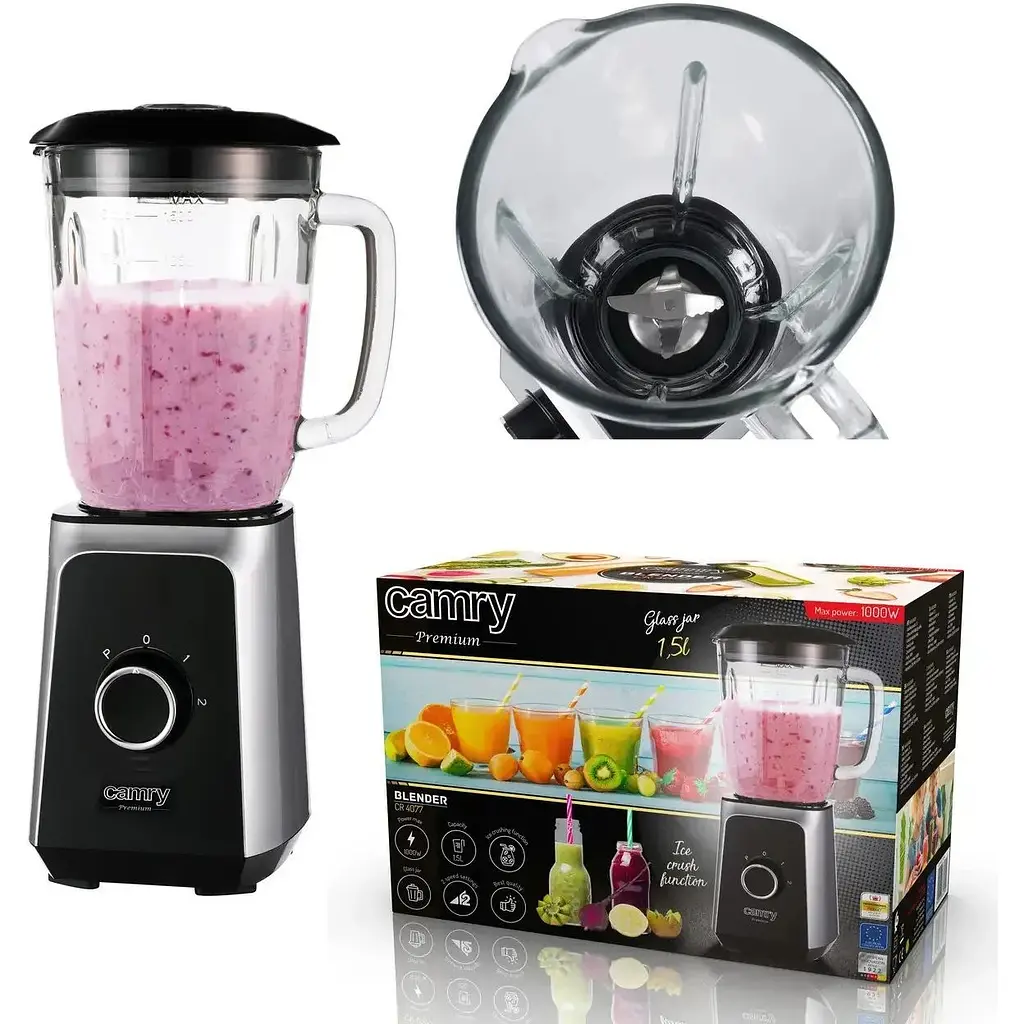 Блендер стационарный Camry CR 4077 со стеклянной чашей 1.5 л 1000 Вт - фото 4