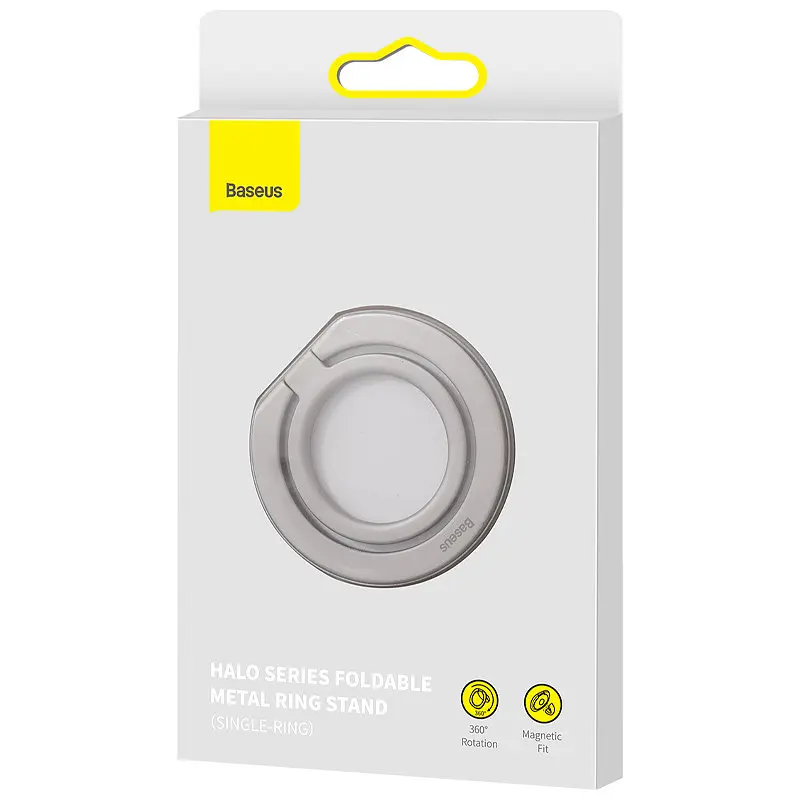 Тримач для телефону Baseus Halo Series Foldable Metal Ring (Single ring) (SUCH00001) Silver - фото 6