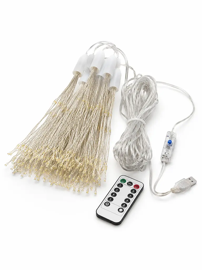 Гірлянда LED 10 м теплий білий і мультиколір мікс на USB IP44 (49675988)