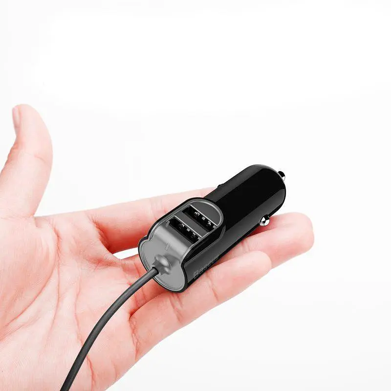 Автомобільний зарядний пристрій Baseus Energy Station 2USB QC 5.5A CCNL-01 Black - фото 3