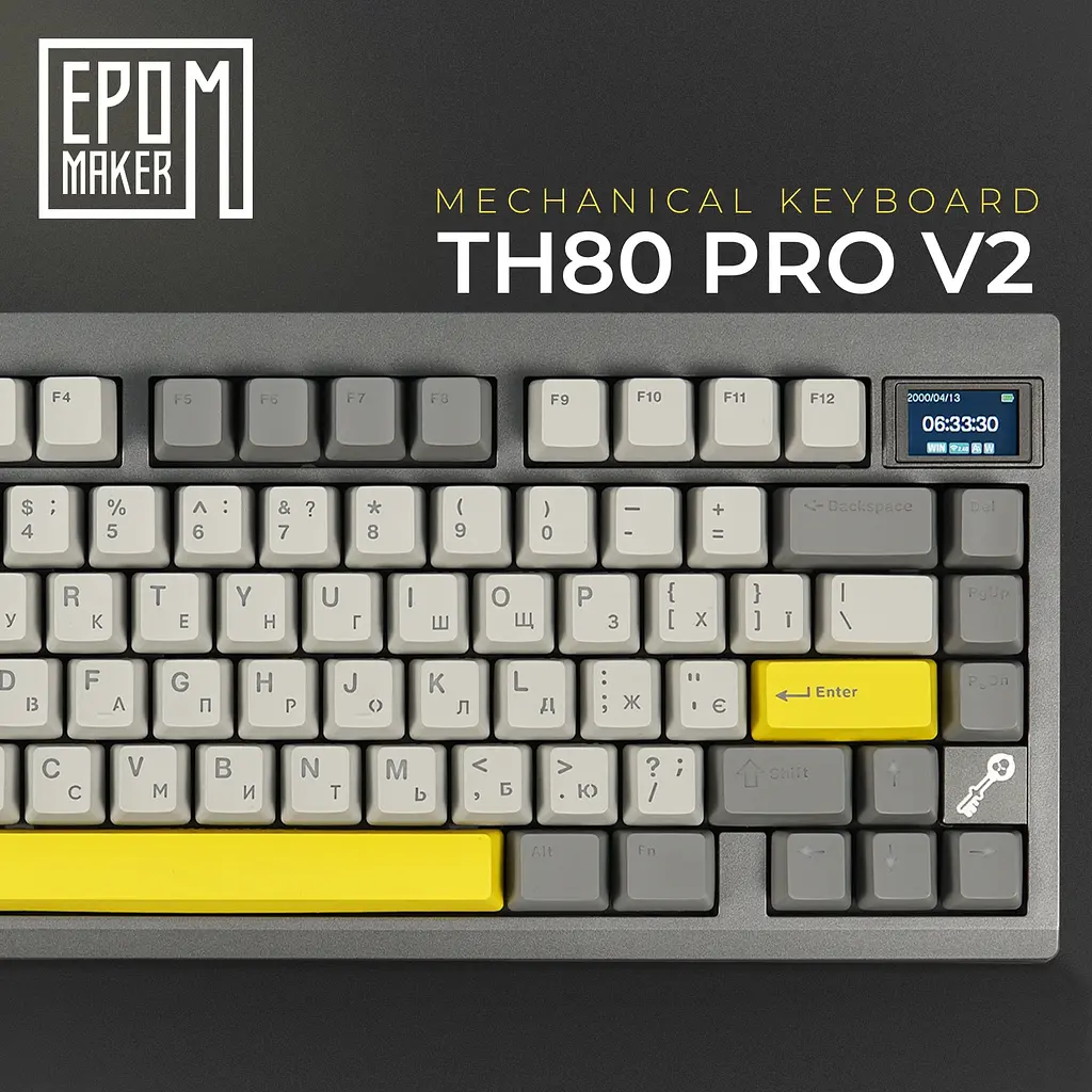 Клавиатура Epomaker TH80 PRO V2 Sea Salt Silent Black механическая беспроводная (TH80-PROV2-B-SS) - фото 7
