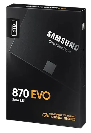 Твердотільний накопичувач SSD Samsung 1Tb, 870 Evo, SATA3, 2.5", MLC (3-bit), 560/530 МБ/с teh0019754 - фото 5