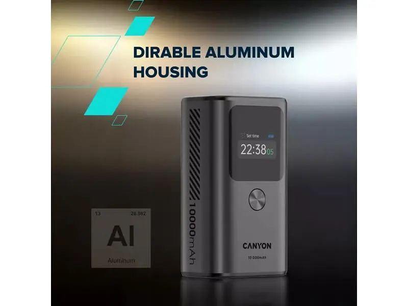 Зовнішній акумулятор (Power Bank) Canyon OnPower 130 10000mAh 30W Grey (CNS-CPB130DG) - фото 7