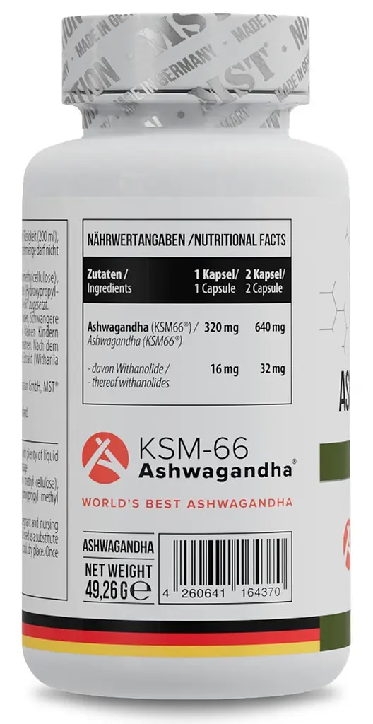 MST® Екстракт Кореня Ашваганди KSM-66® 320 мг - 60 капсул - фото 2