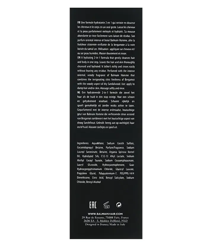 Шампунь 2в1 для волосся та тіла Balmain Signature Men's Line Hair & Body Wash 200 мл - фото 3