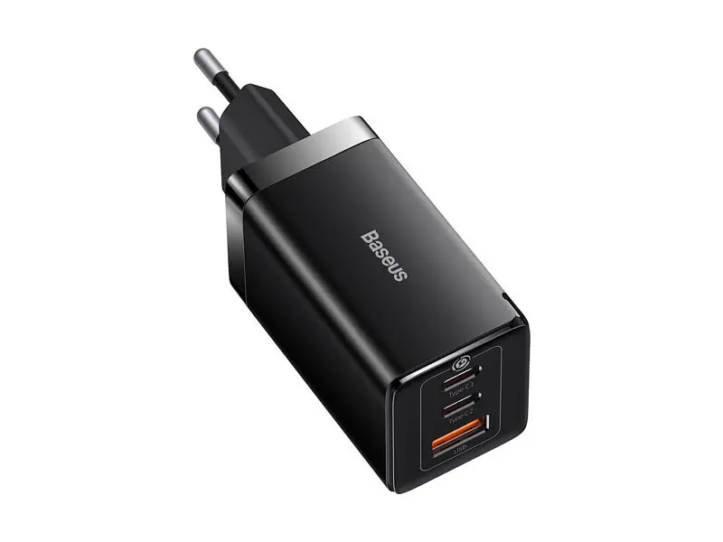 Зарядний пристрій BASEUS GaN5 Pro Fast Charger 2C+U 65 W w/Type-C to Type-C Black (CCGP120201) - фото 2