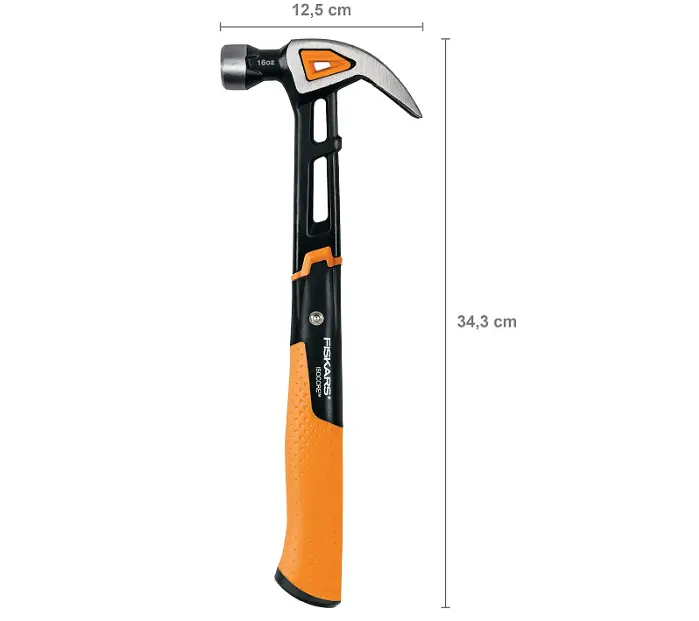 Молоток Fiskars IsoCore (M) 16oz / 13.5 "1027202 - фото 2