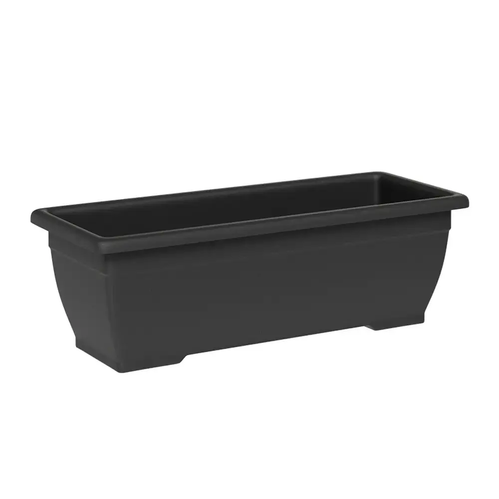 Вазон TeraPlast Nara kit з піддоном темно-сірий 40 х 20 см (33169040005) - фото 3
