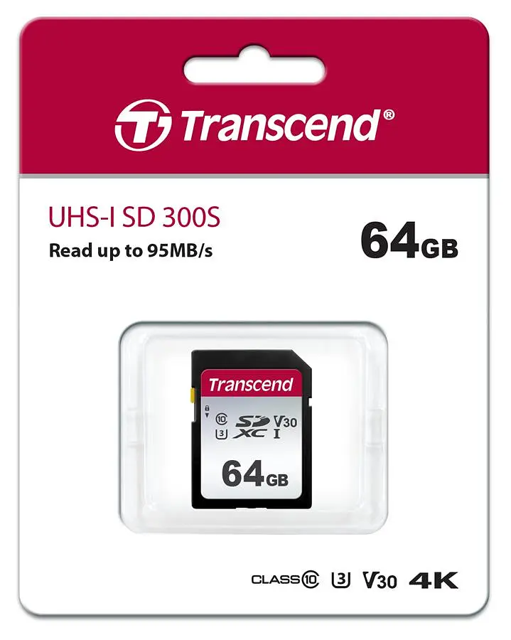 Transcend Карта пам'яті SD 64GB C10 UHS-I R100/W20MB/s - фото 2