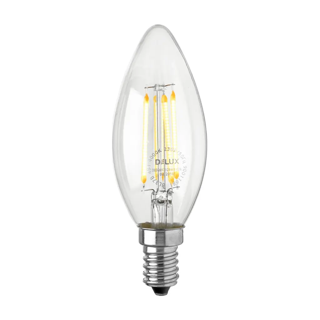 Лампочка Delux BL37B 4 Вт 4000K 220В E14 filament 3шт (90016735) - фото 2