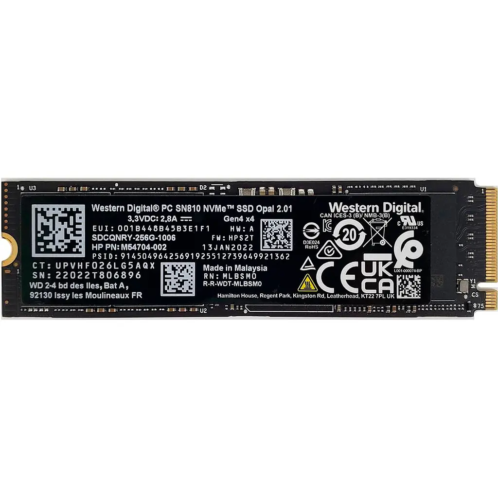 SSD накопичувач WD SN810 256 GB [SDCQNRY-256G_OEM] OEM [122367] - фото 2
