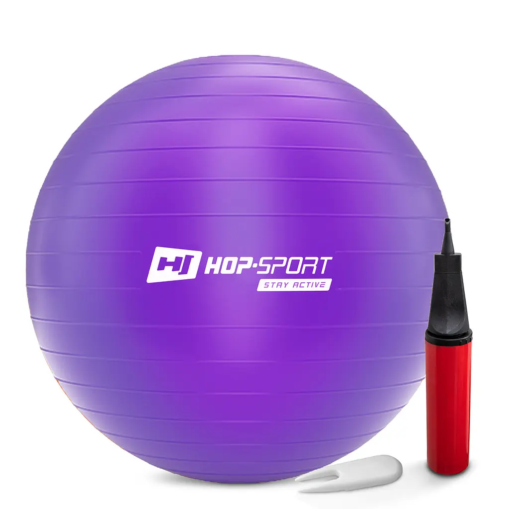 Фітбол Hop-Sport 65см фіолетовий + насос 2020 - фото 2