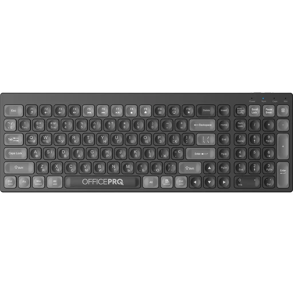 Клавіатура бездротова OfficePro SK985B Bluetooth Чорний - фото 3