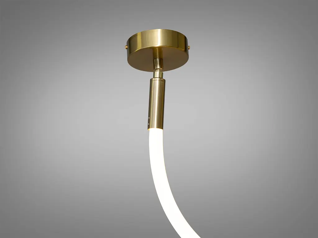 Сучасна світлодіодна люстра шланг потужністю 17 Вт, бронза - фото 3