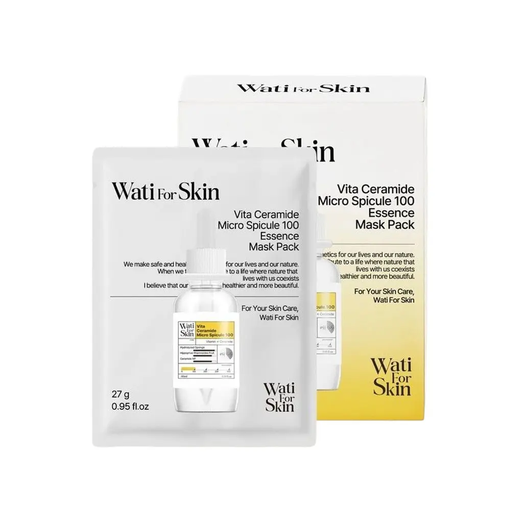 Маска WATI FOR SKIN тканинна для обличчя Vita Ceramide Micro Spicule 100 з есенцією керамідів 27 г