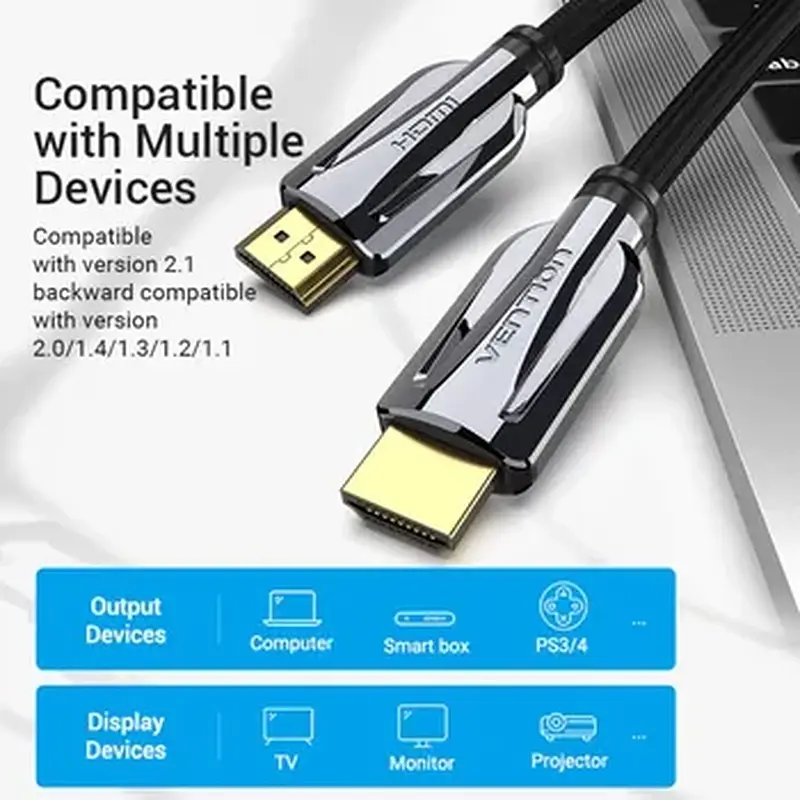 Кабель HDMI 3m Vention v2.1 AALBI - фото 5