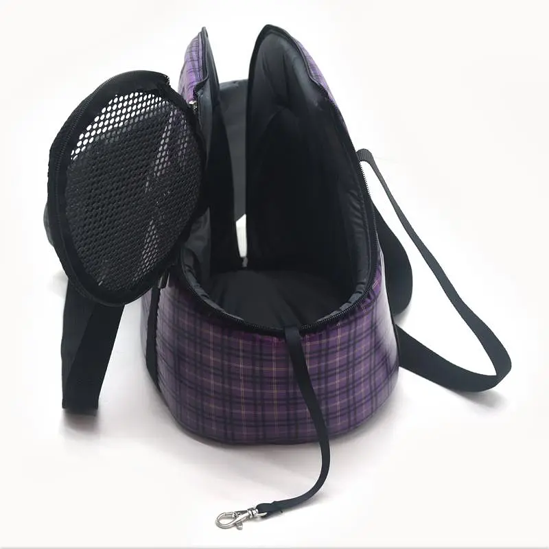 Сумка переноска Zoo-hunt Клітка для котів та малих порід собак фіолетова №1 22х42х31 см - фото 3