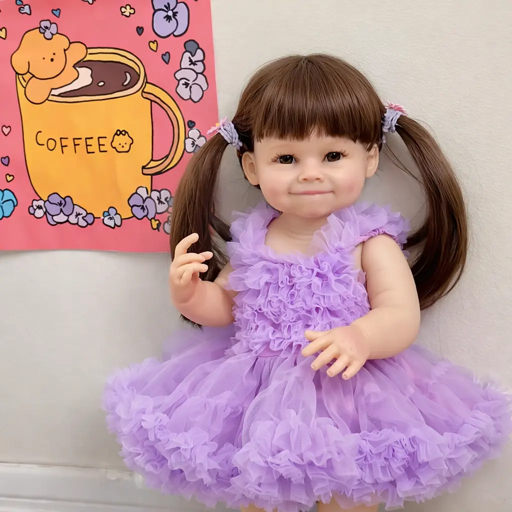 Реалістична Кукла Реборн 55 см повністю силіконова Doll Reborn Baby К0100616 - фото 3
