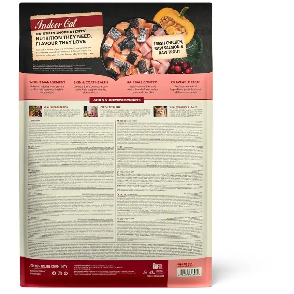 Сухий корм для кішок ACANA Highest Protein Indoor 1.8 кг (0064992723972) - фото 4