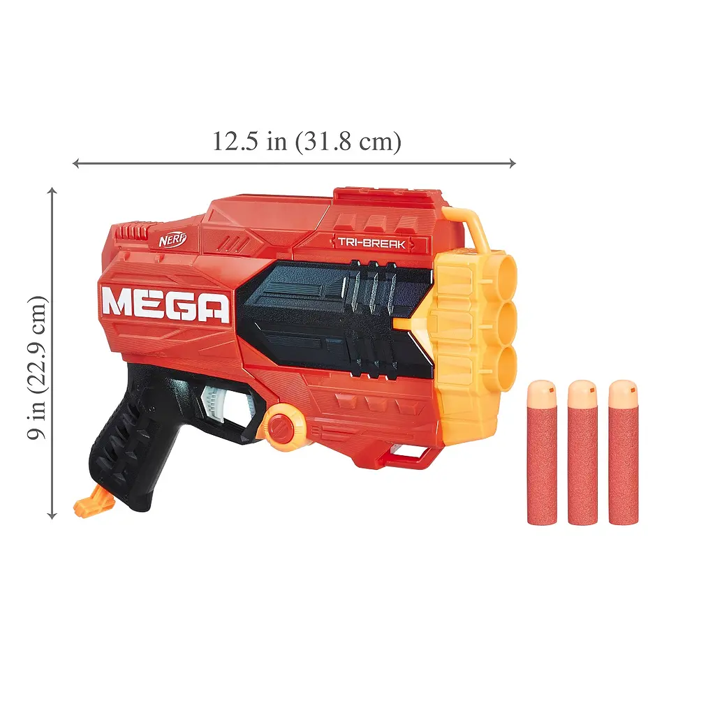 Бластер Hasbro Nerf Mega Tri-Break (E0103) - фото 2