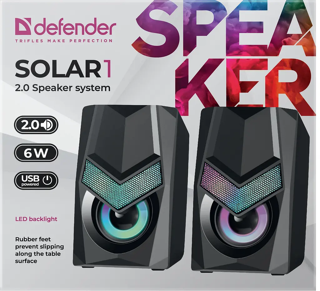 Акустика Defender 2.0 Solar 1 6Вт (65401) (6618433) - фото 6