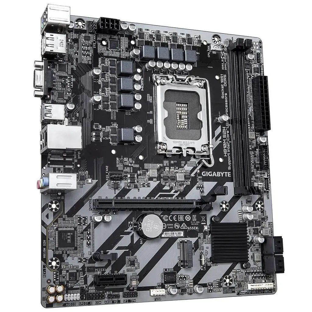 Материнская плата Gigabyte H810M S2H (H810M S2H) (Socket 1851, Intel H810, Micro-ATX) - фото 2