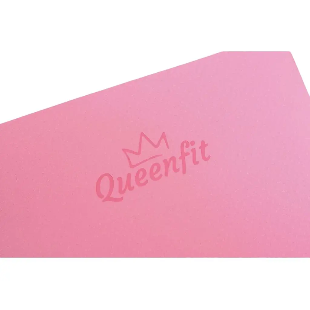Коврик для фитнеса и йоги Queenfit Premium TPE 0.6 см розово-фиолетовый - фото 4