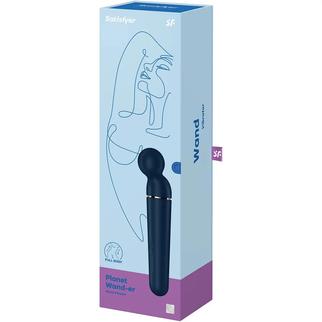 Вибромассажер Satisfyer Planet Wand-er Blue/Rosegold - фото 6