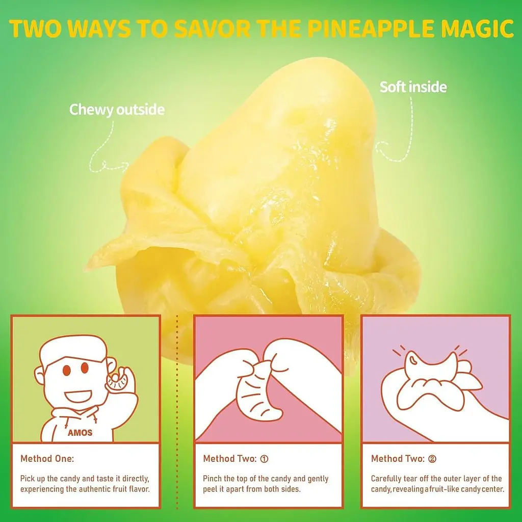 Желейні цукерки Amos Peelerz Pineapple 170г - фото 6