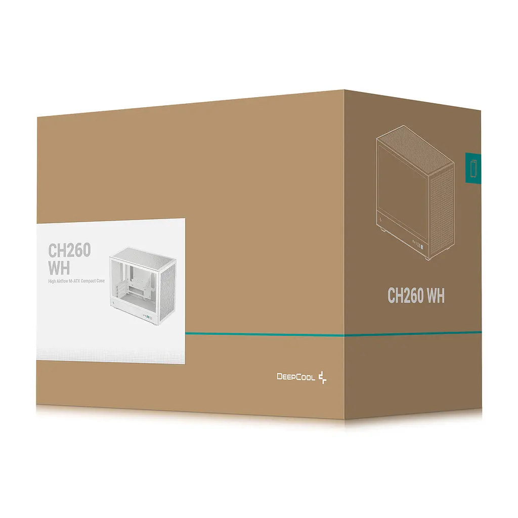 Корпус DeepCool CH260 Білий (R-CH260-WHNGM0-G-1) без БЖ - фото 6
