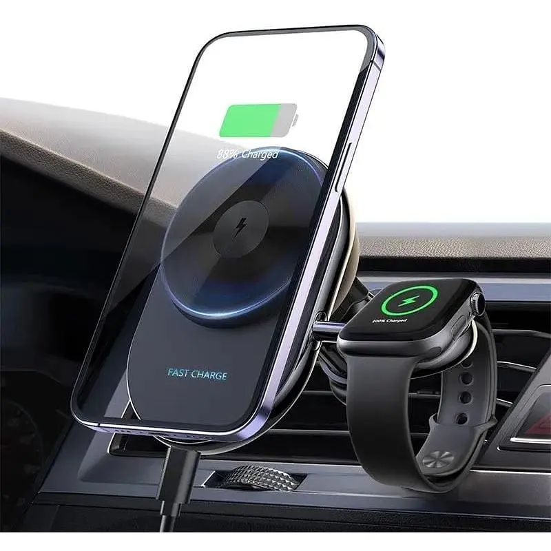 Автотримач із зарядним пристроєм MagSafe Wireless Charger XYJ S17 2 in 1   - фото 2