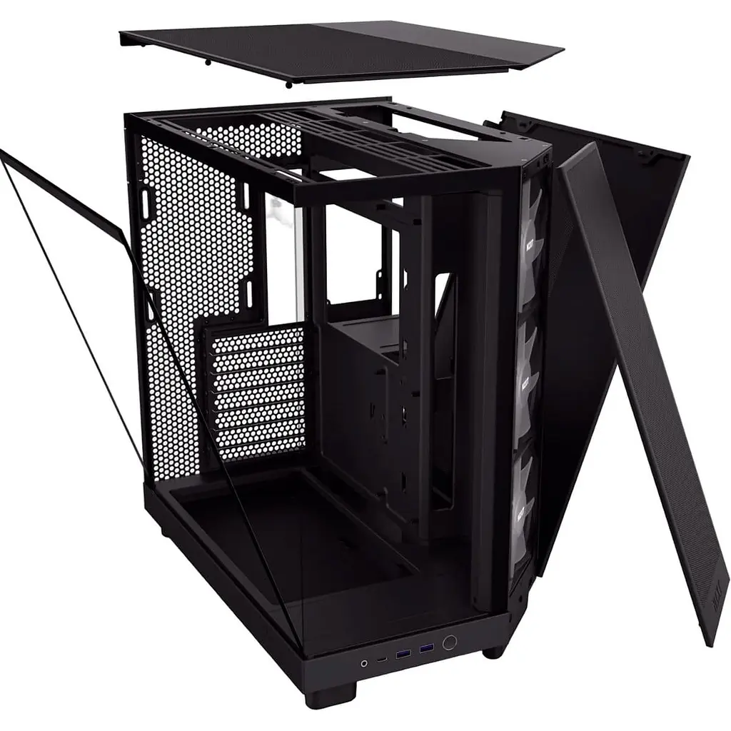 Корпус NZXT H6 Flow RGB All Black (CC-H61FB-R1) без блока питания - фото 4