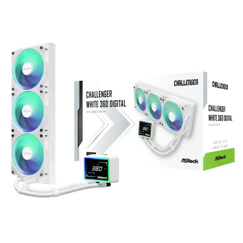 Система рідинного охолодження ASRock CHALLENGER WHITE 360 DIGITAL - фото 11
