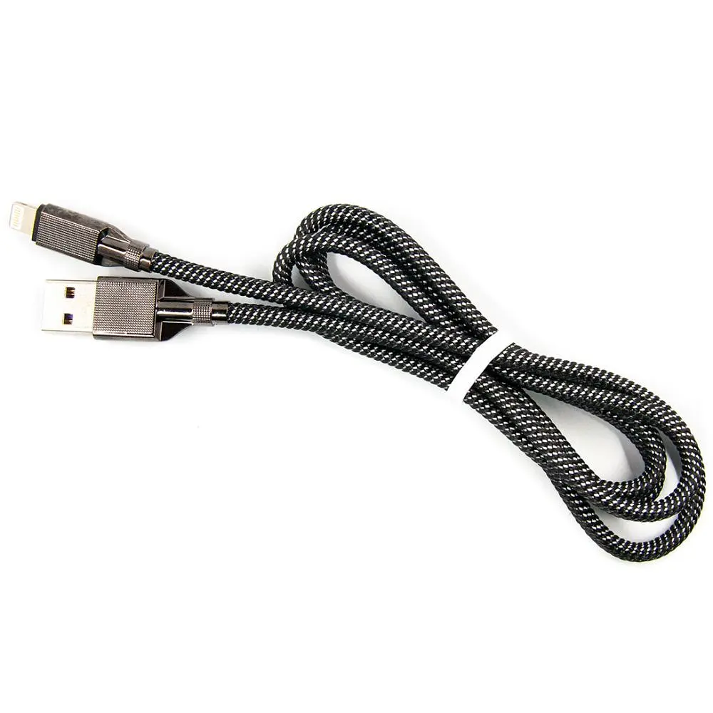 Кабель Dengos USB - Lightning (M/M) 4A 1 м Black (NTK-L-KPR-USB3-BLACK) - фото 2