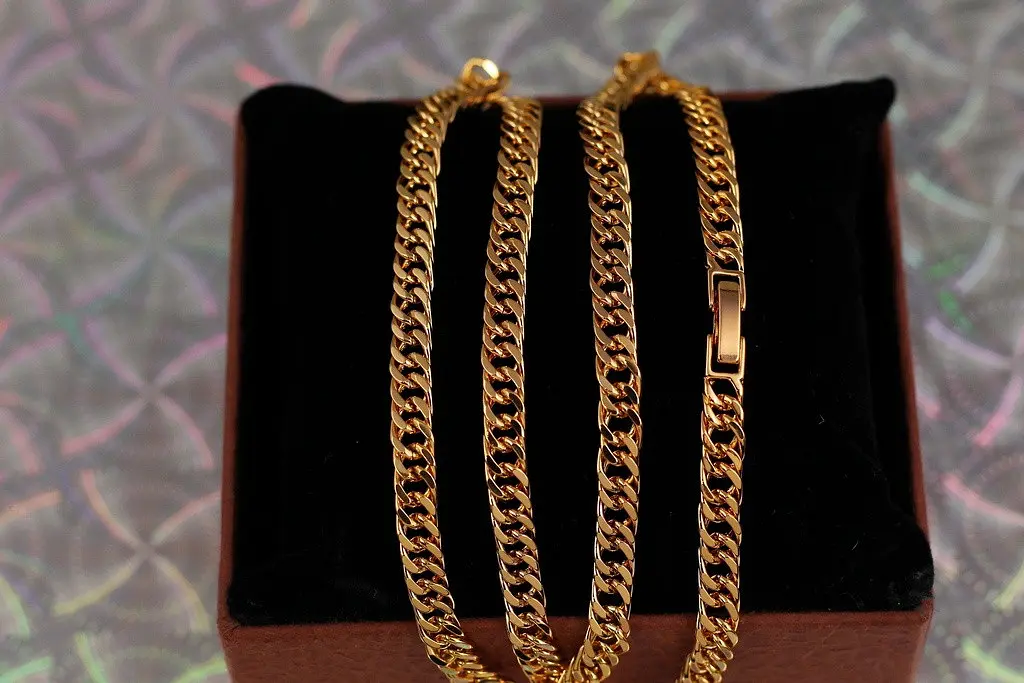 Ланцюг Xuping Jewelry кобра 50 см 5 мм застібка як на часах золотистий