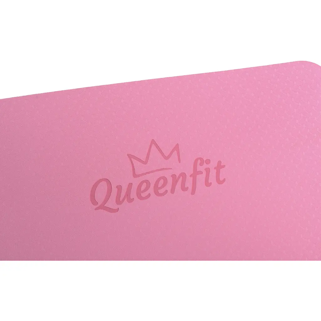 Килимок (мат) для фітнесу та йоги Queenfit Premium TPE 0,5см рожевий - фото 5