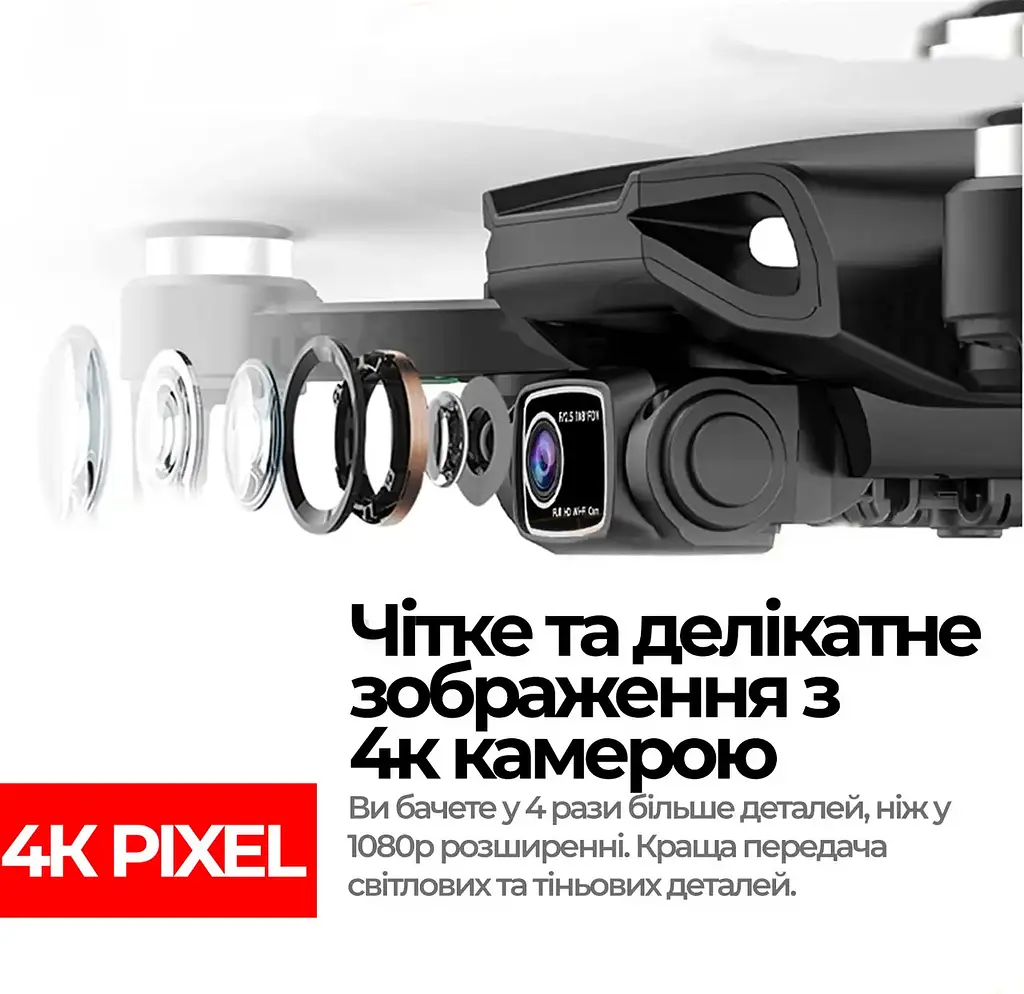 Квадрокоптер с камерой Lyzrc L900 Pro Max 4K HD GPS FPV (до 1200м) 28 мин полета + посадка в вместо взлета - фото 6