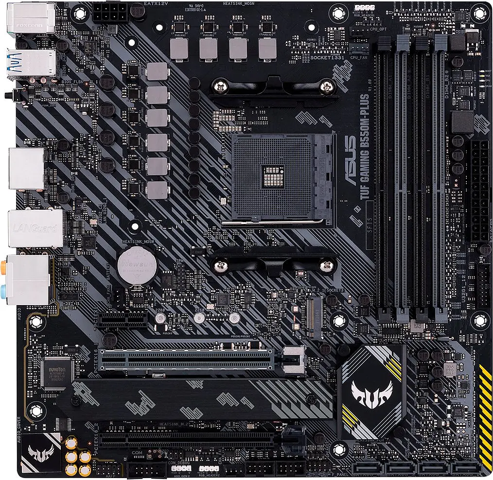 ASUS Материнська плата TUF GAMING B550M-PLUS sAM4 B550 4xDDR4 M.2 HDMI DP mATX - фото 6