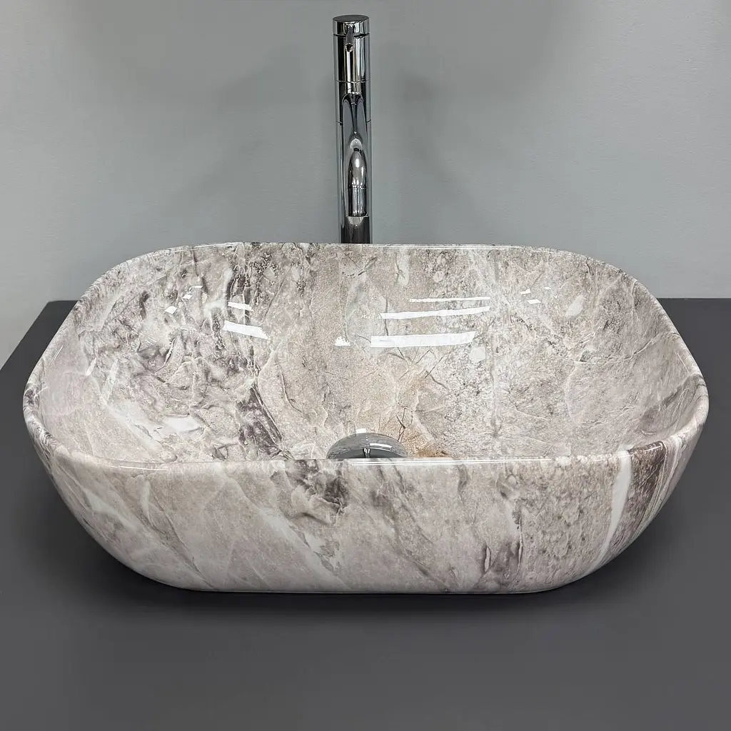 Умивальник VBI Ravenna накладний 46x32.5 см stone glossy VBI-011235 - фото 4