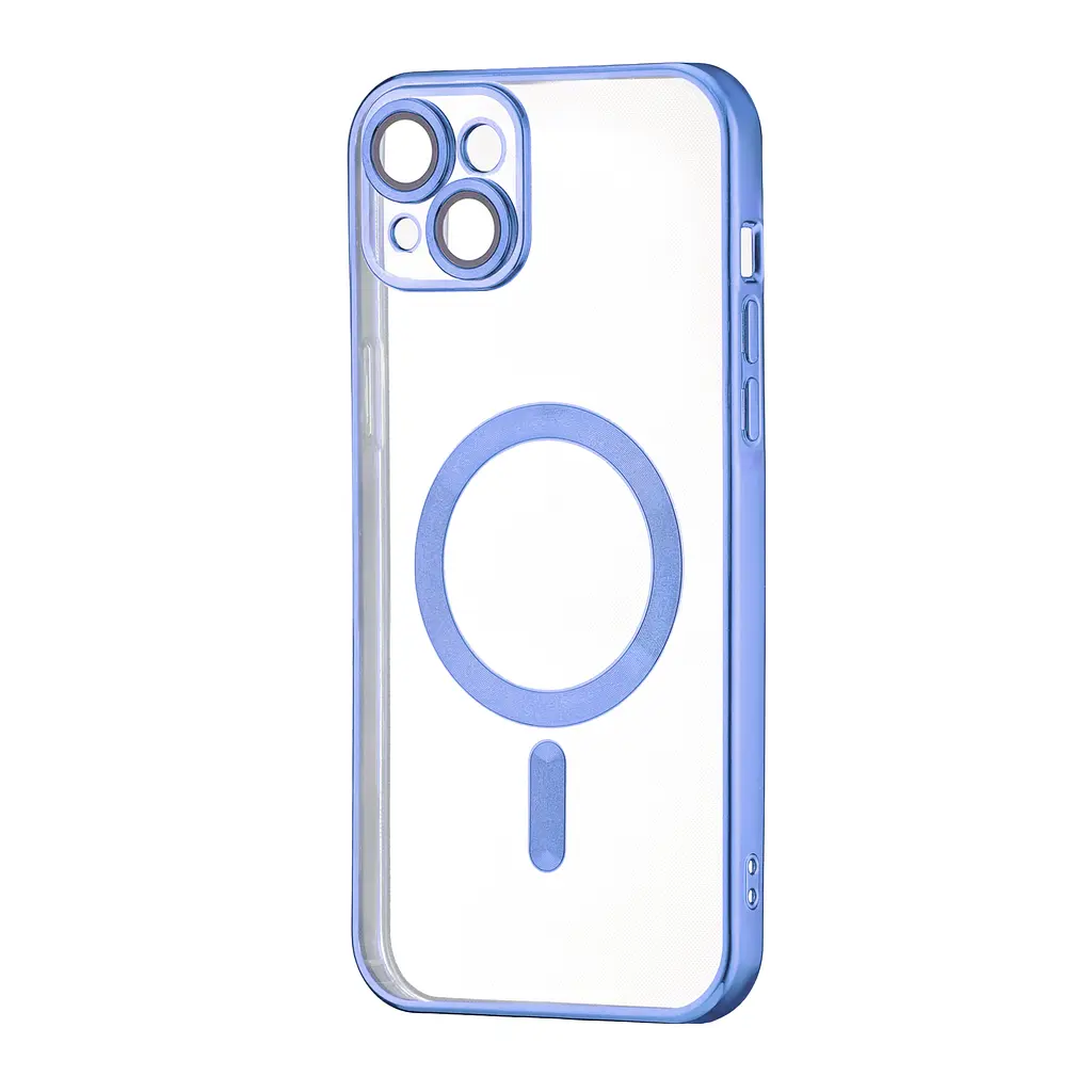 Чохол Ductil Metallic Edge with MagSafe (Protected Camera & Lens) iPhone 15 Plus Light Blue