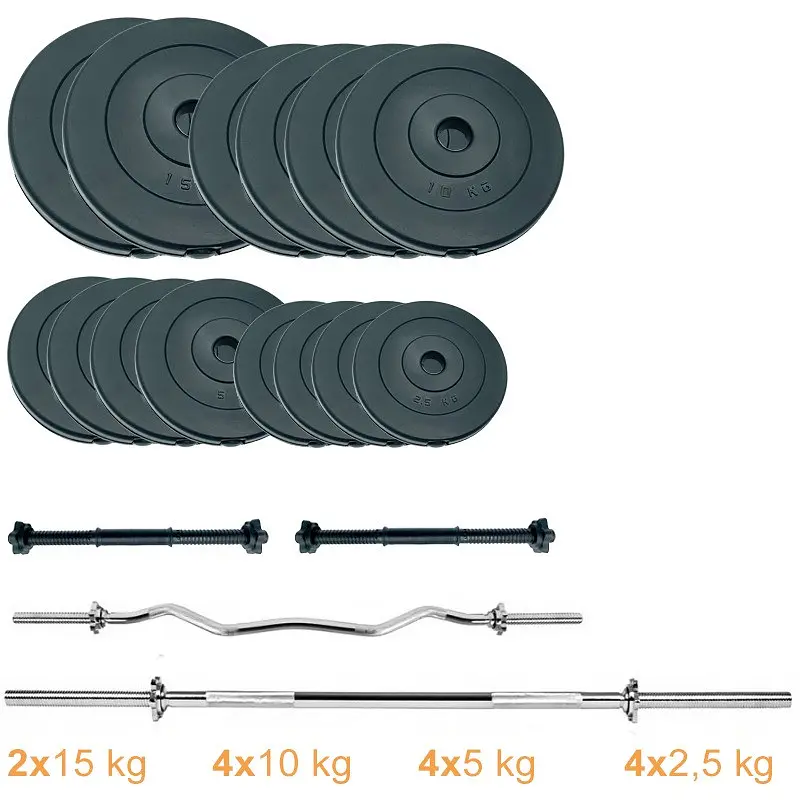 Набір штанг + гантелі Newt Gym Set 2 Rock Pro NE-PL-SET2-115 115 кг - фото 2