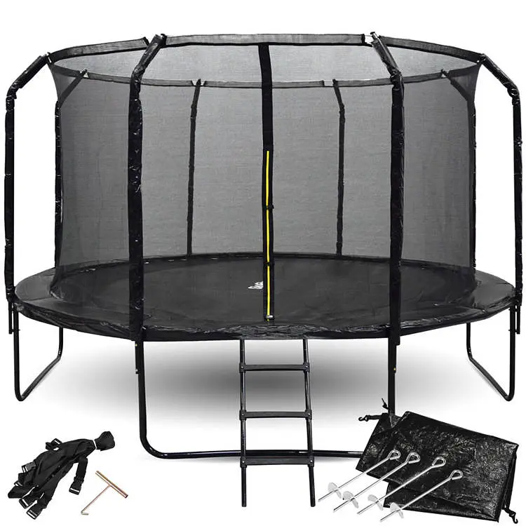 Батут садовий SkyFlyer black 14 футов зі сходами 426 см (TR0036) - фото 2