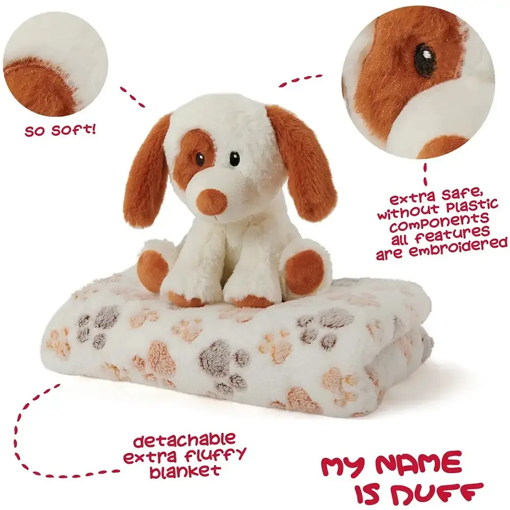 Плед Perletti Toys Duff Dog з м'якою іграшкою 120x80 см білий/коричневий (P13067) - фото 3