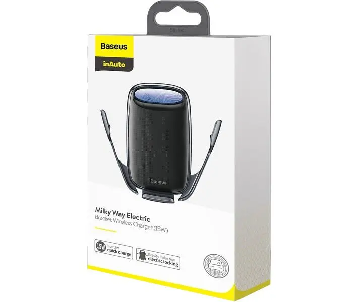 Автодержатель Baseus Milky Way Electric Bracket Wireless Charger 15W с беспроводной зарядкой [WXHW02-01] [52080] - фото 6