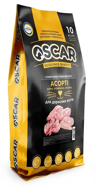 Сухий корм для котів OSCAR Асорті 10 кг 4820267300011