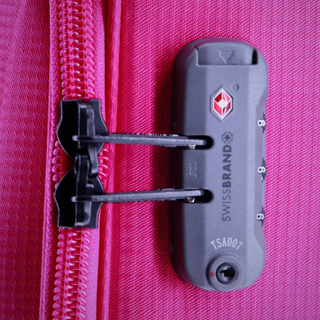 Валіза Swissbrand Silkeborg (S) Fuchsia/Light Grey (SWB_LLSIL941S) - фото 5